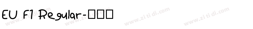 EU F1 Regular字体转换